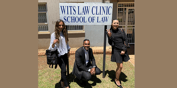 Wits Law Clinic recognised as Wits ɳ_2024ŷޱapp@ Heroes for finding alternative methods to provide legal assistance during lockdown. Pic: Director of the Clinic Daven Dass flanked by staff.